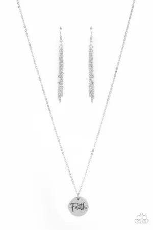 Choose Faith Silver Paparazzi Necklace