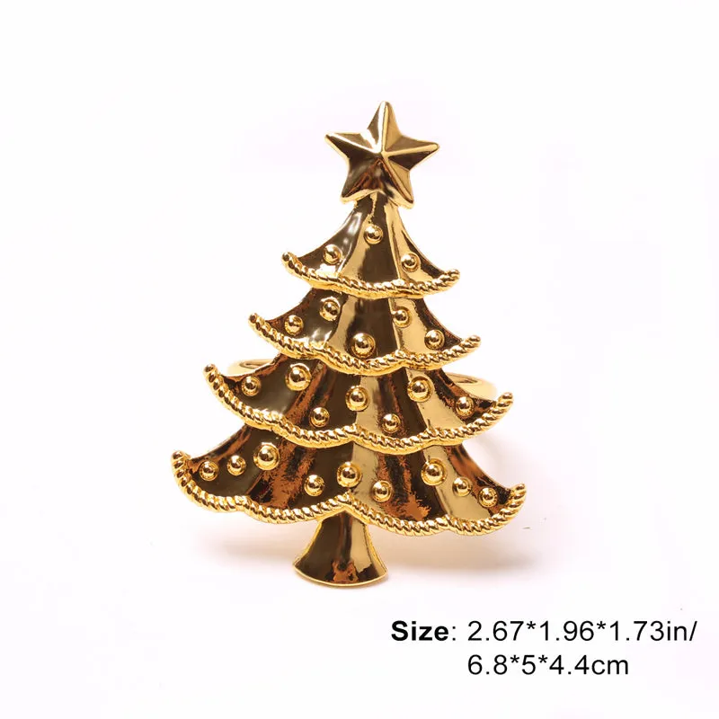 Christmas Tree Napkin Rings (Set of 6)