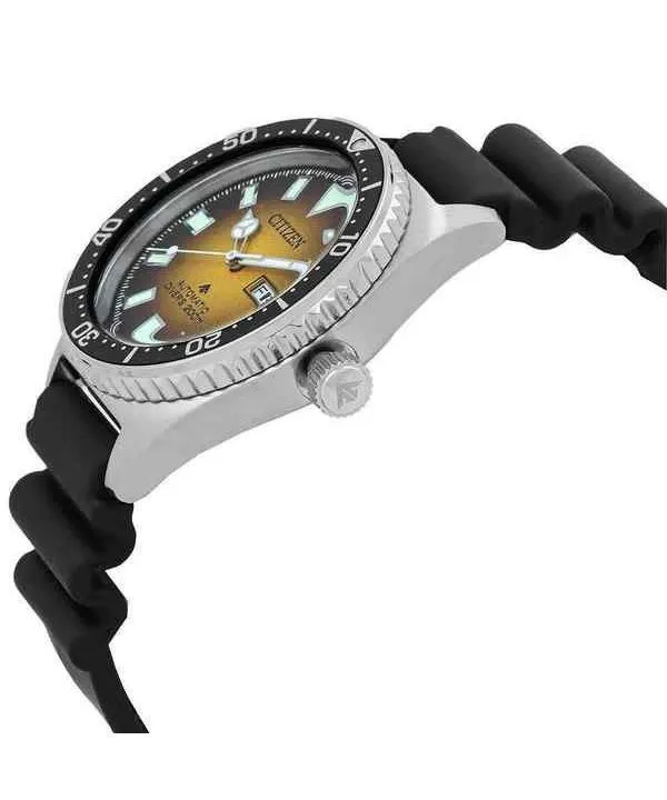 Citizen Promaster Marine Rubber Strap Yellow Dial Automatic Divers NY0120-01X 200M Mens Watch