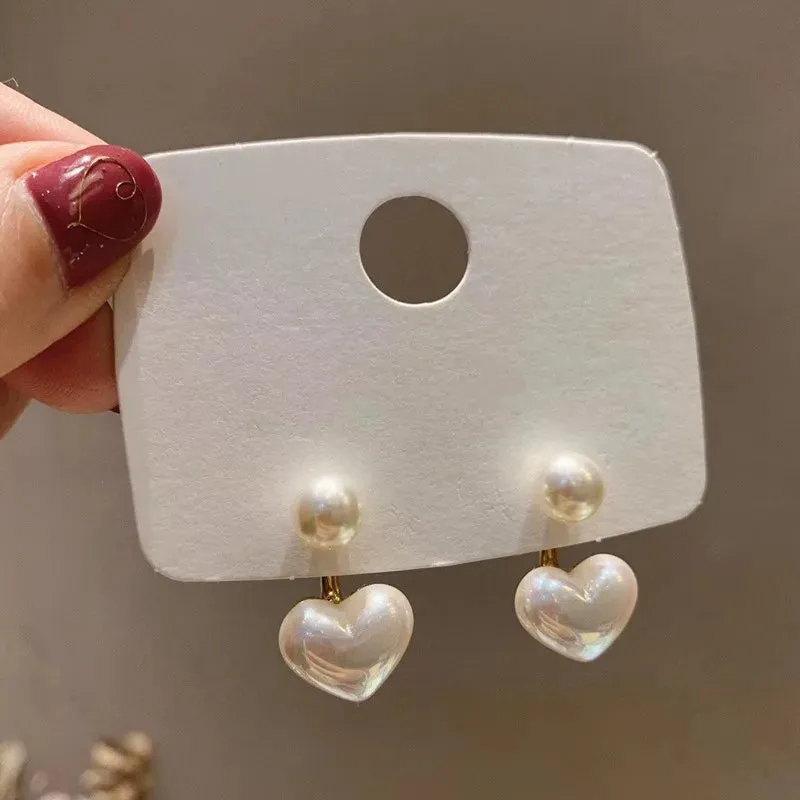Classic Elegant Imitation Pearl Dangle Earrings For Women Crystal Long Tassel Exquisite Drop Earring Wedding Jewelry