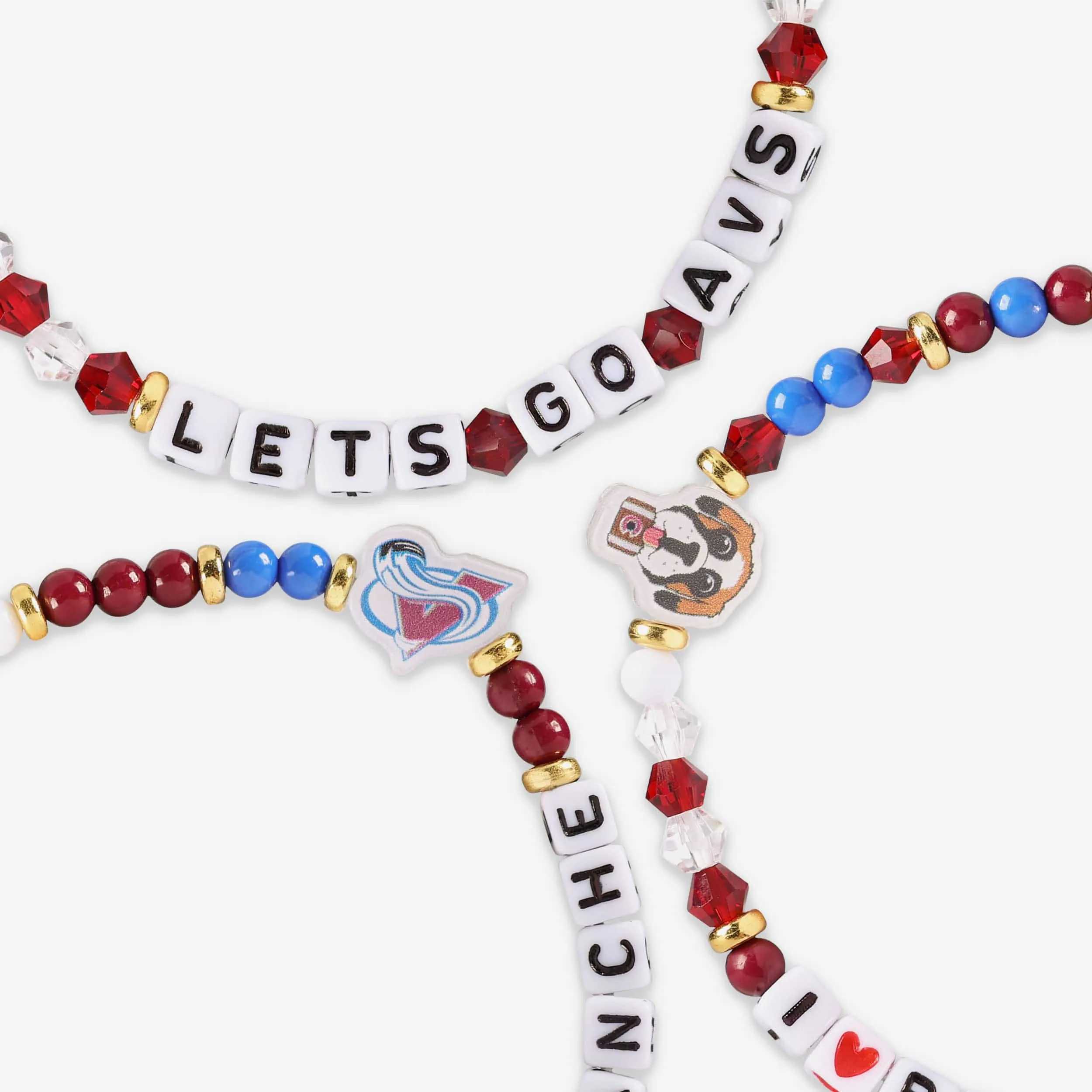 Colorado Avalanche 3 Pack Friendship Bracelet