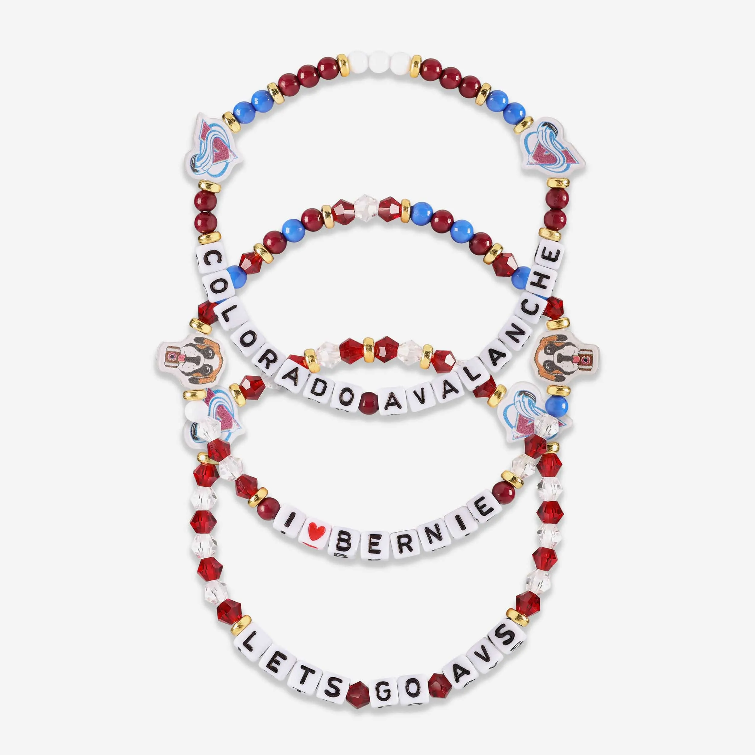 Colorado Avalanche 3 Pack Friendship Bracelet