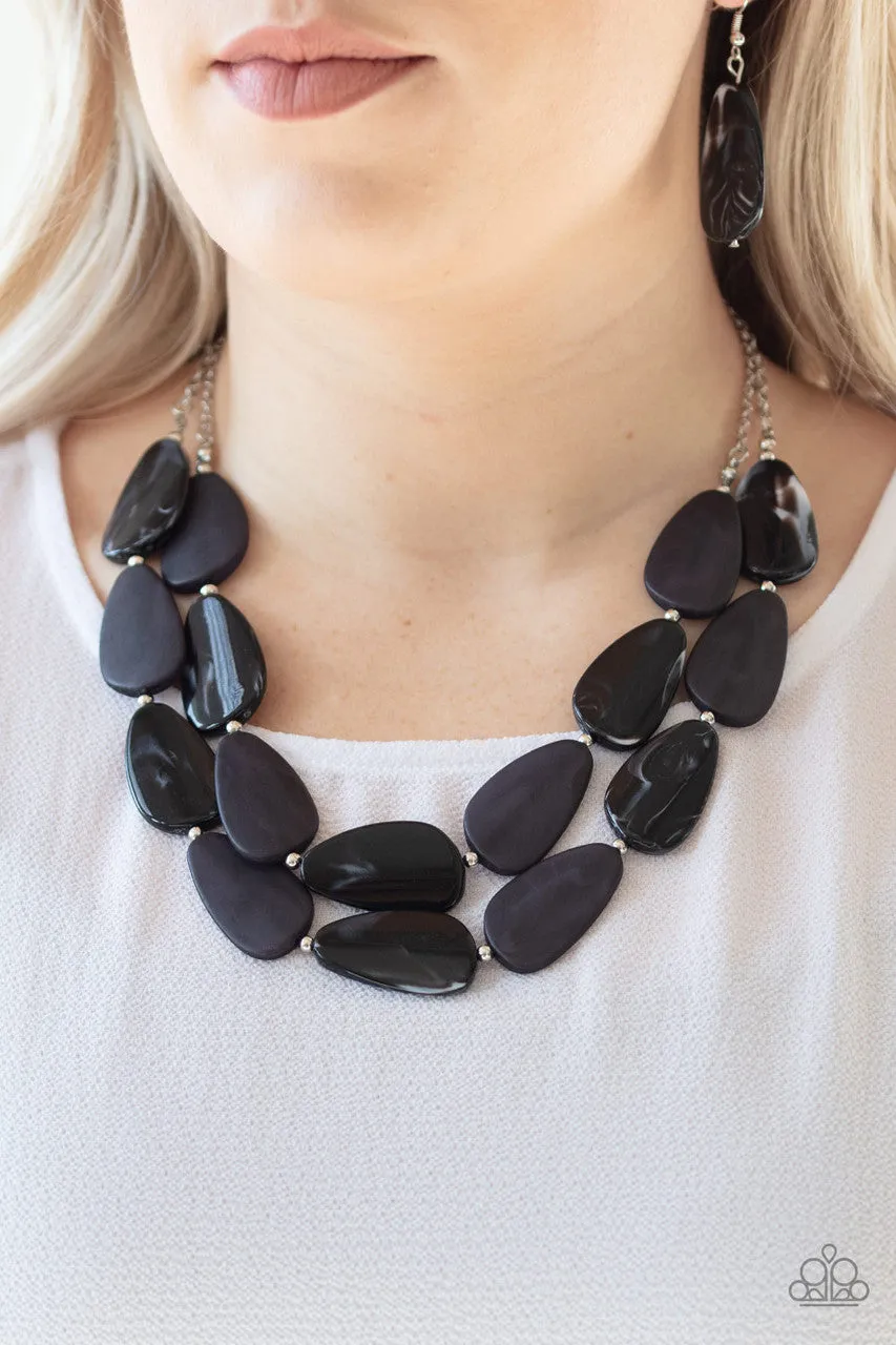 Colorfully Calming Black Paparazzi Necklace