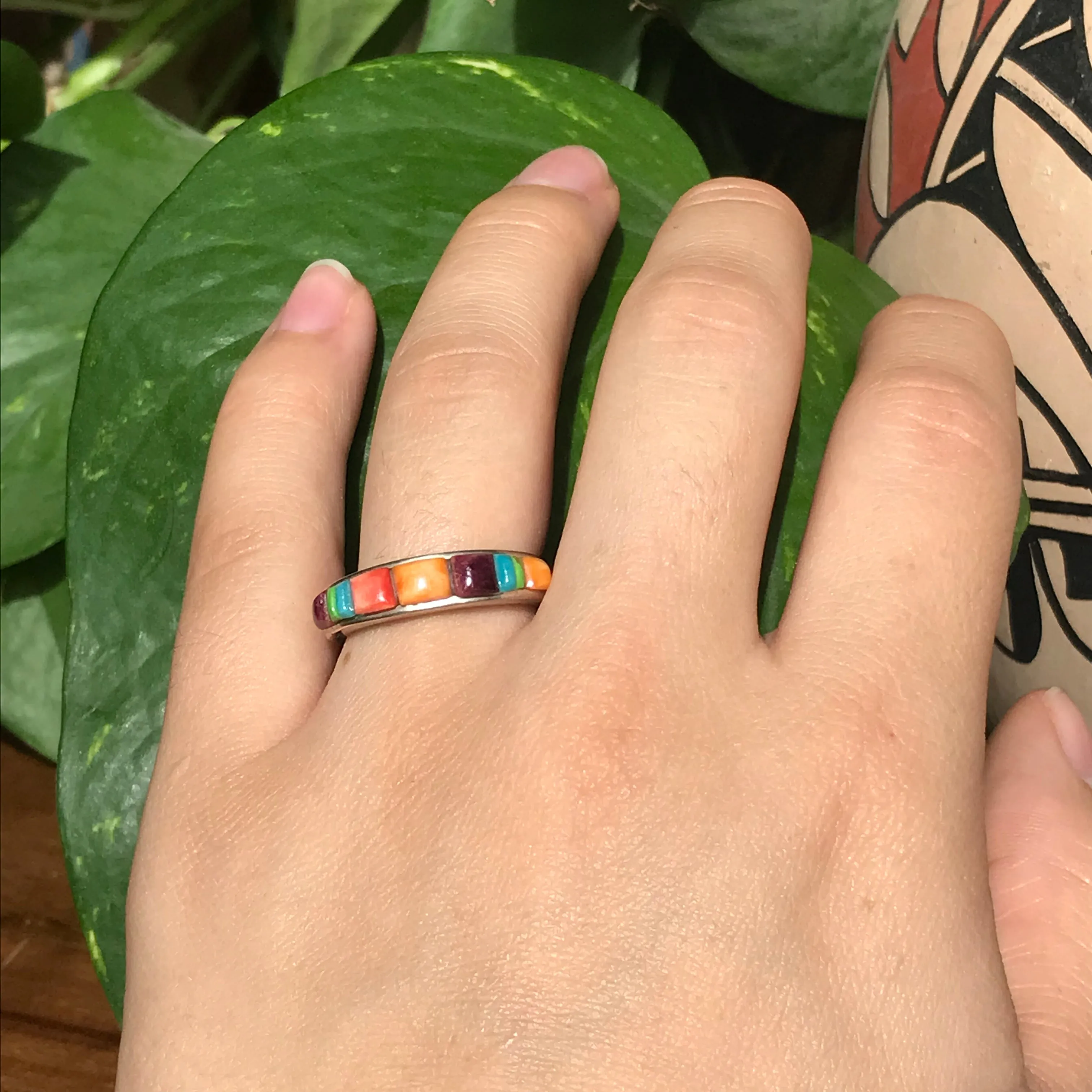 Corn Roll Multi Stone Ring