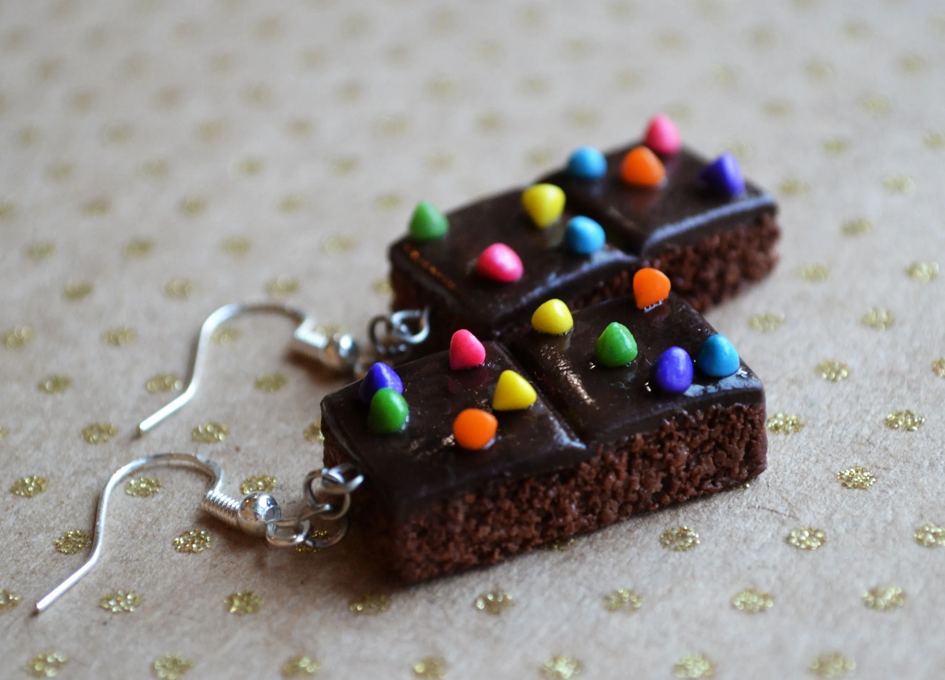 Cosmic Brownie Dangle Earrings