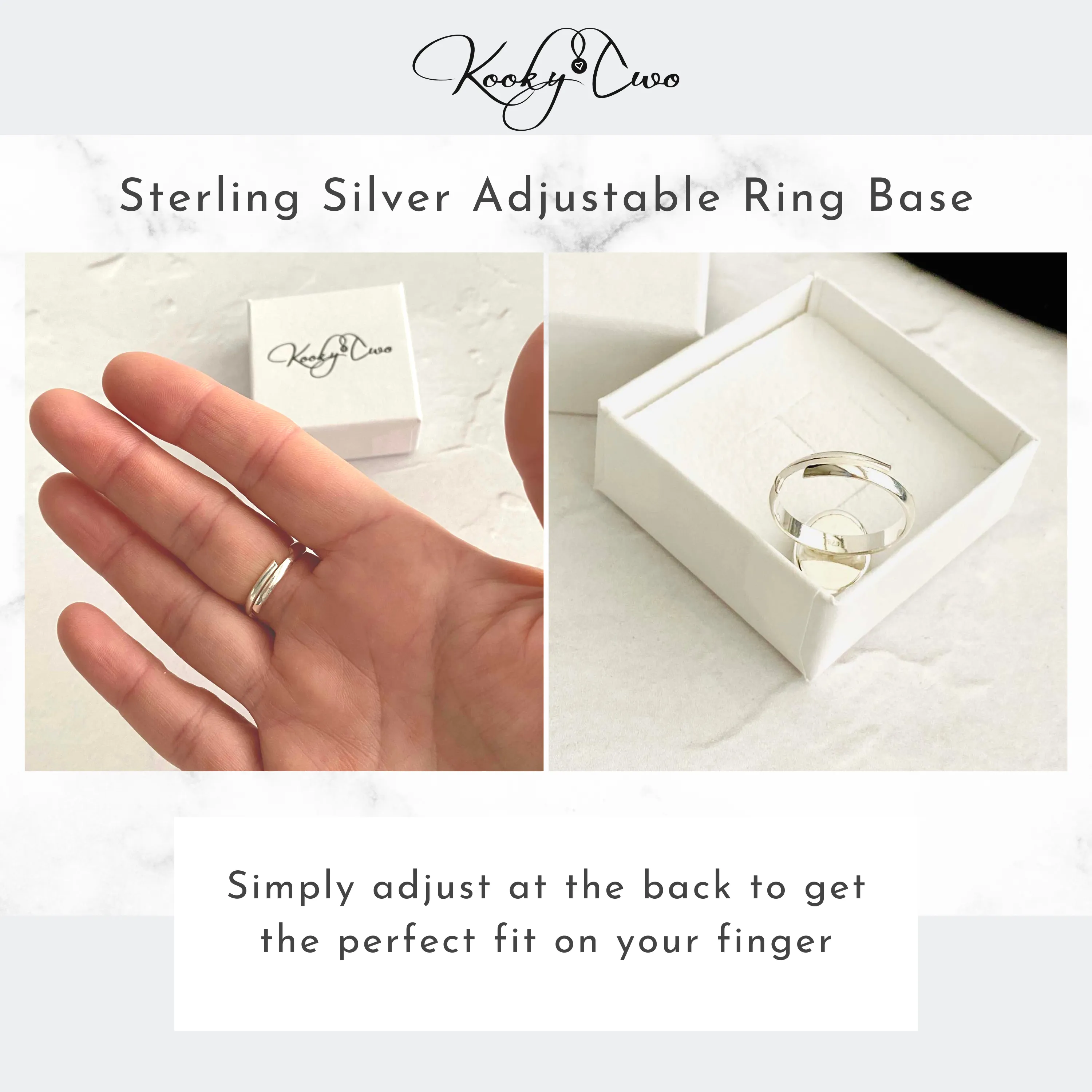 COURAGE | Amber Gemstone Silver Ring - Adjustable
