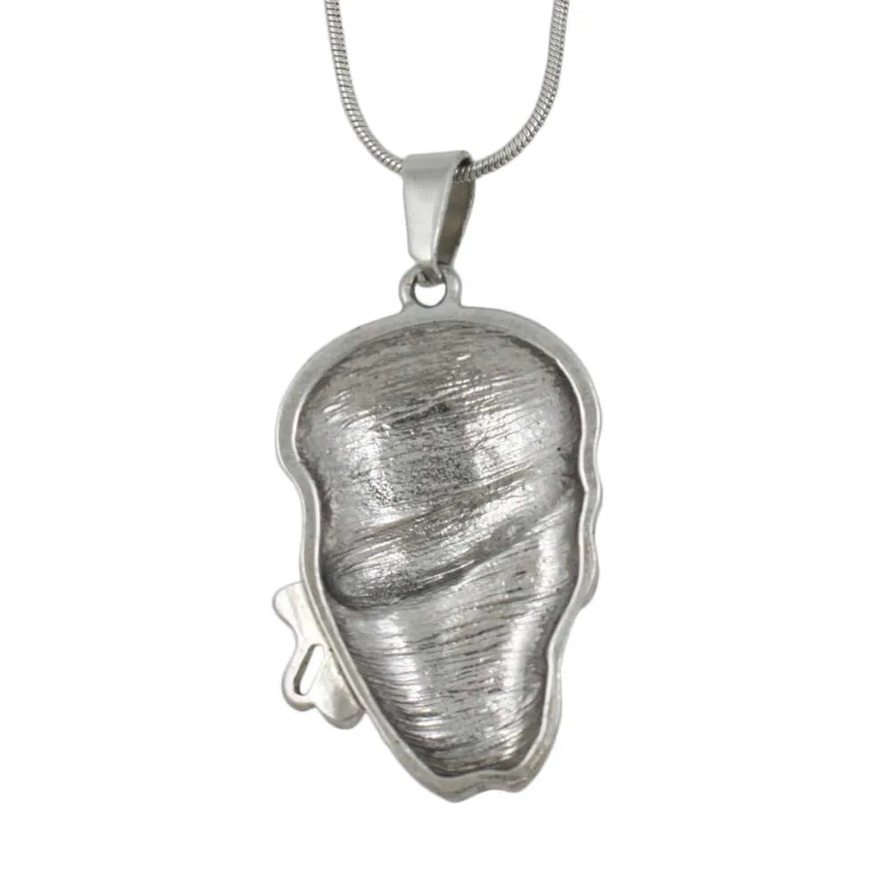 Crystal Bandaged Pirate Skull Pendant with Chain - PF601PT