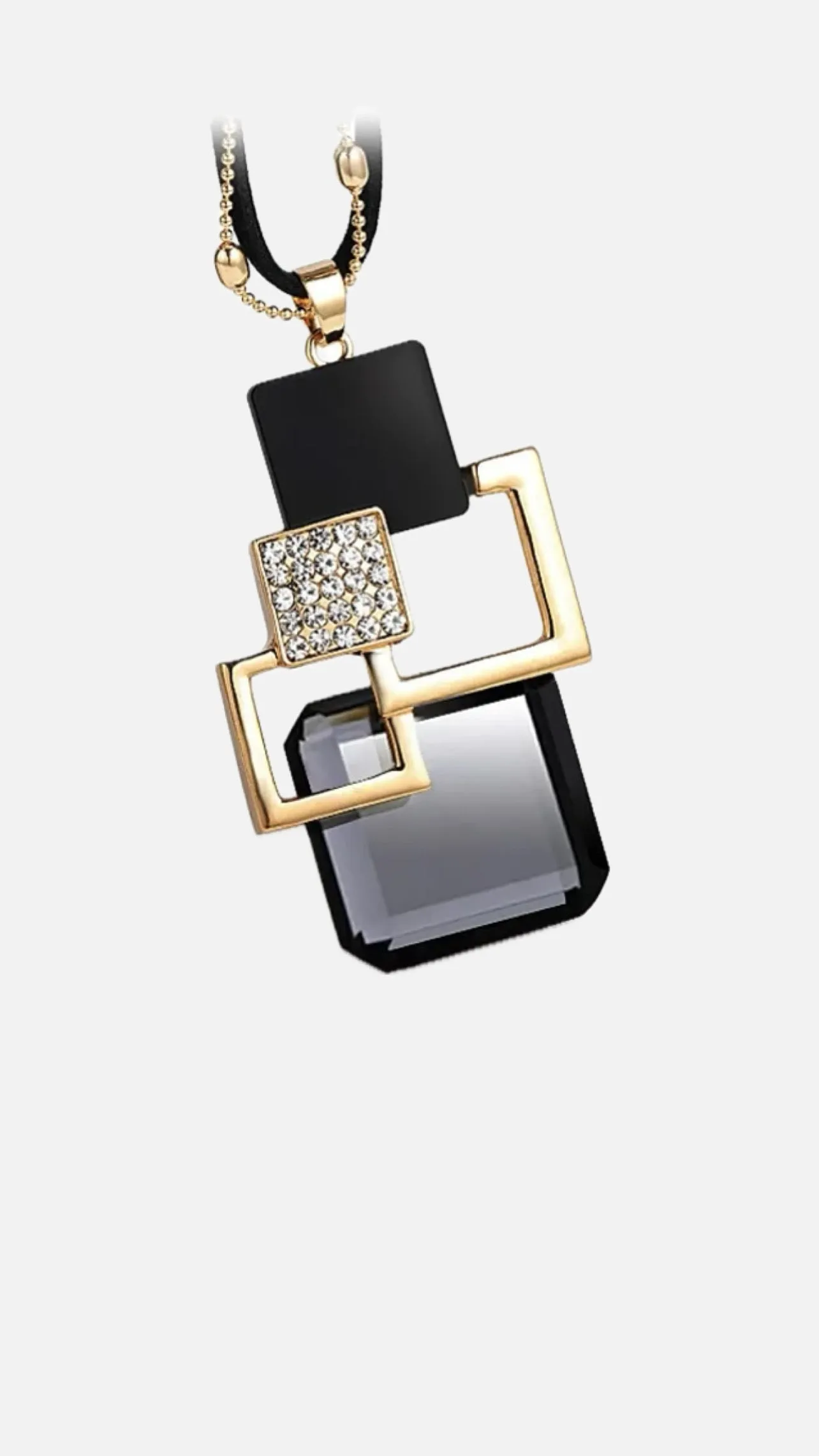 Crystal Geometric Long Casual Necklaces