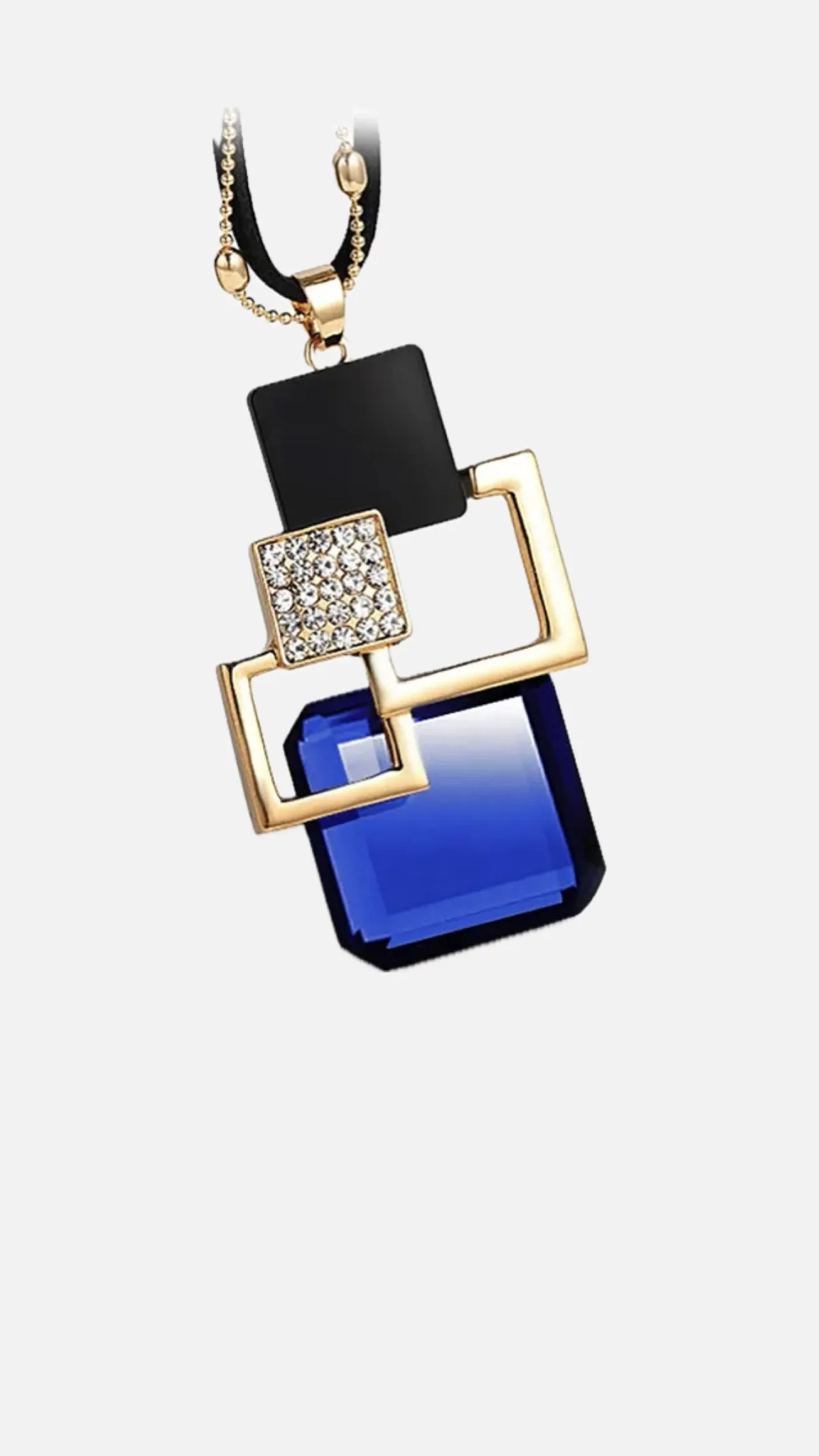 Crystal Geometric Long Casual Necklaces
