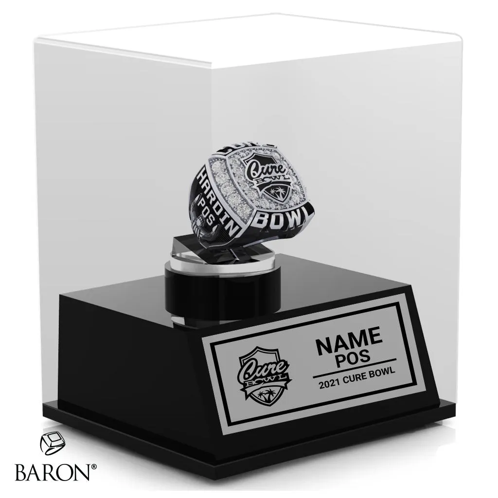 Cure Bowl Officials Rings 2021 Championship Display Case