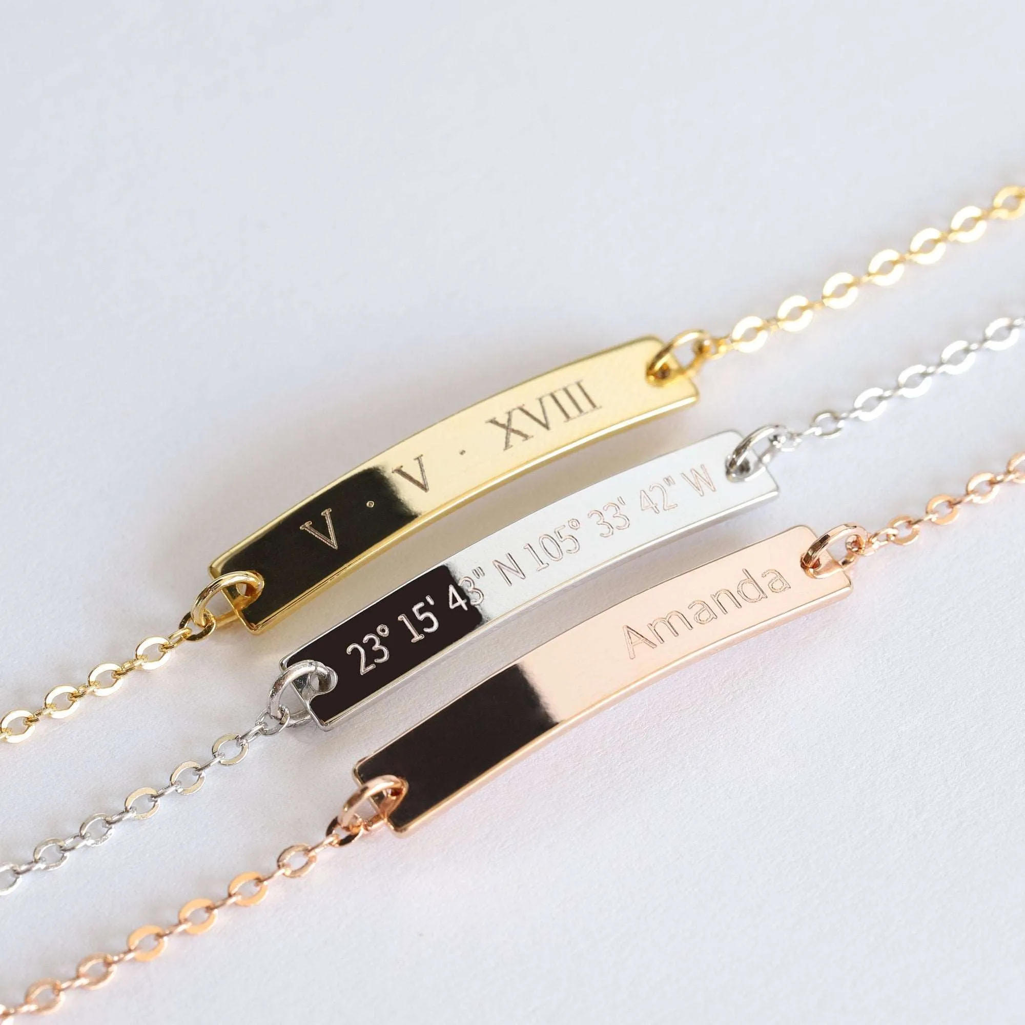 Custom Bar Bracelet for Women
