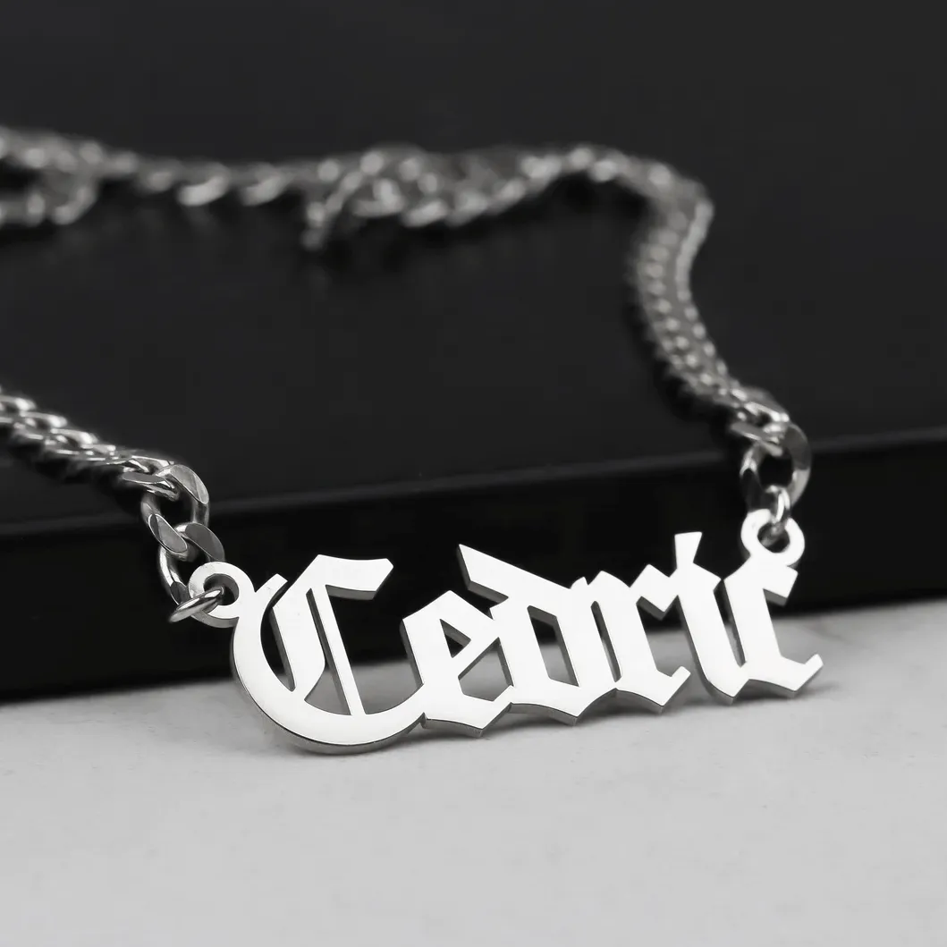 Custom Name Pendant 925 Silver Men's Personalized Necklace