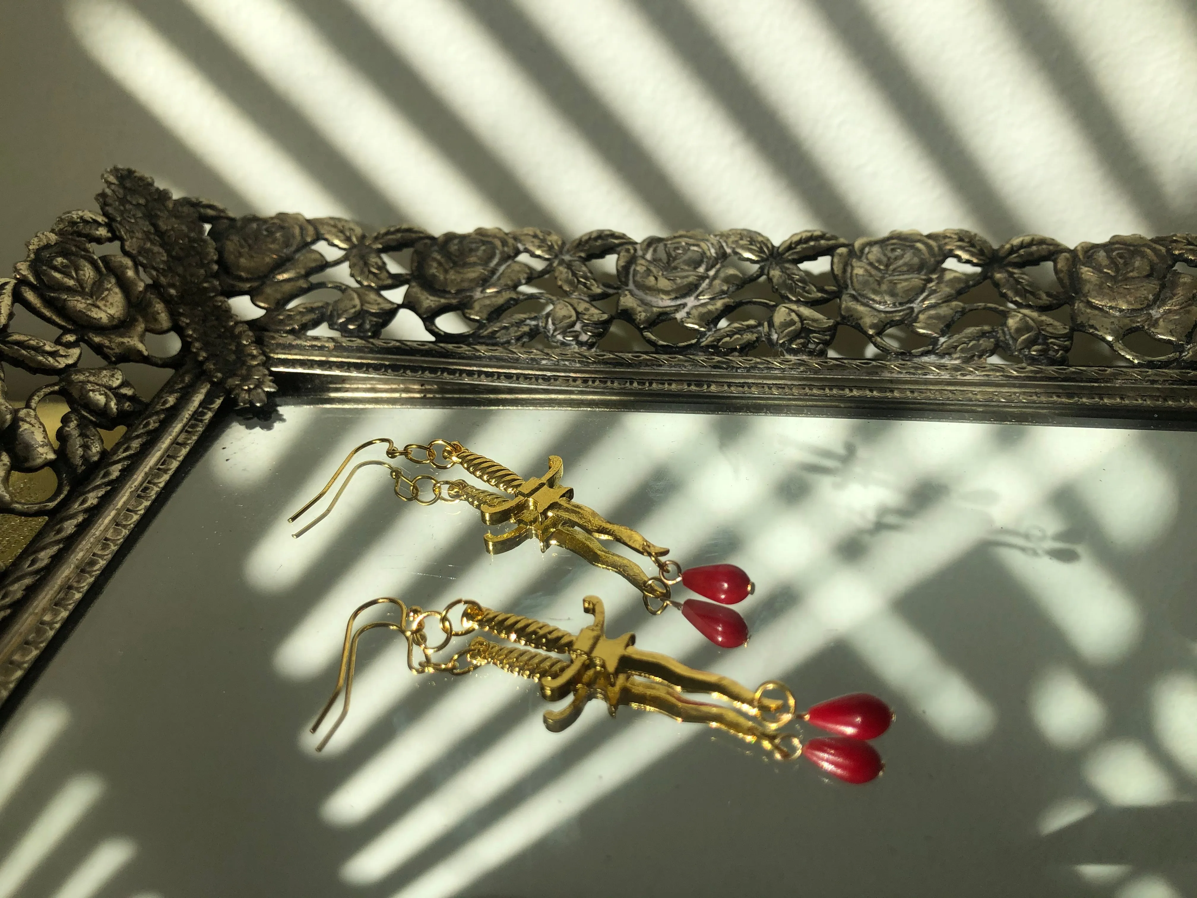 Dagger and Blood Earrings