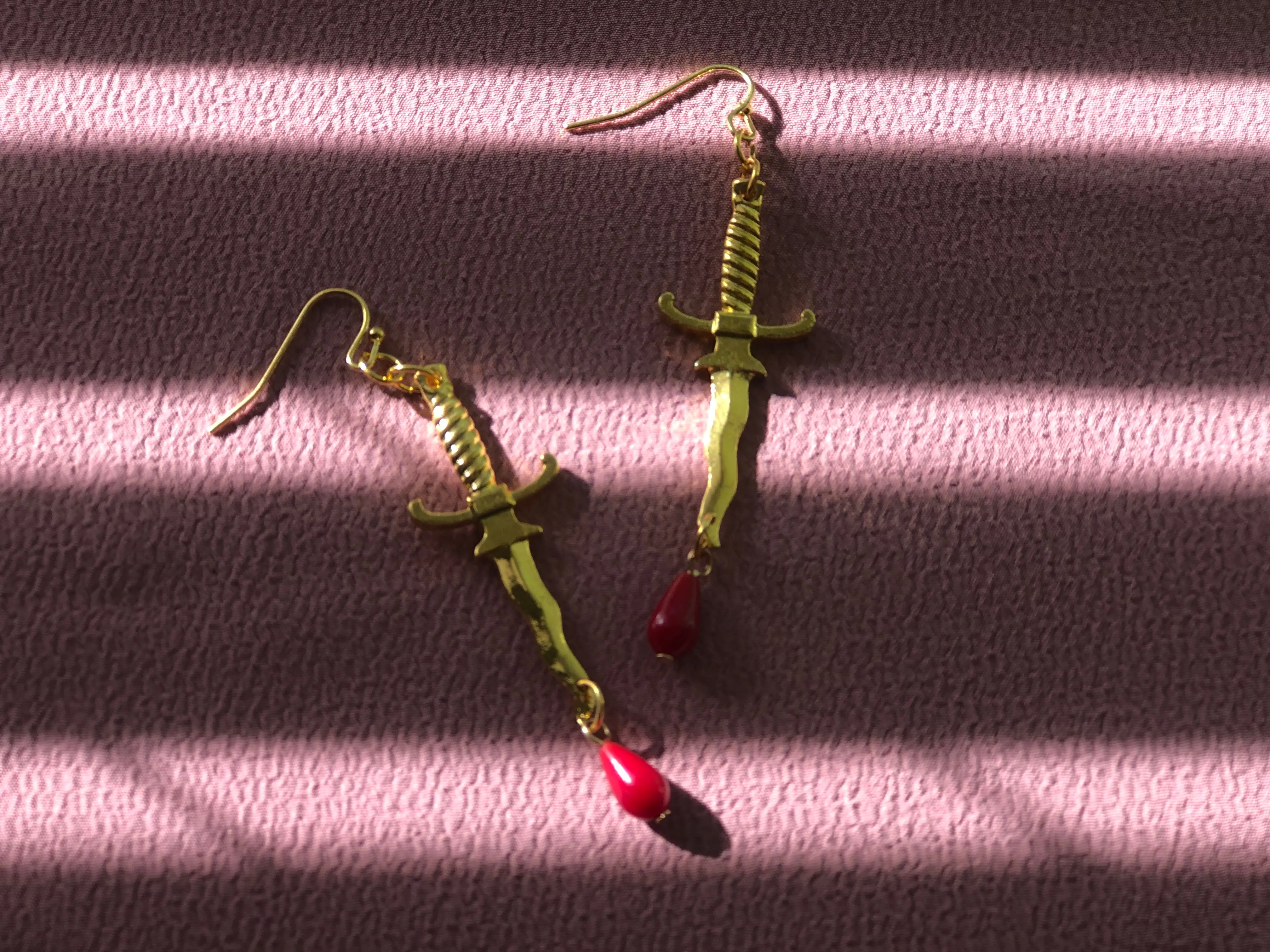 Dagger and Blood Earrings