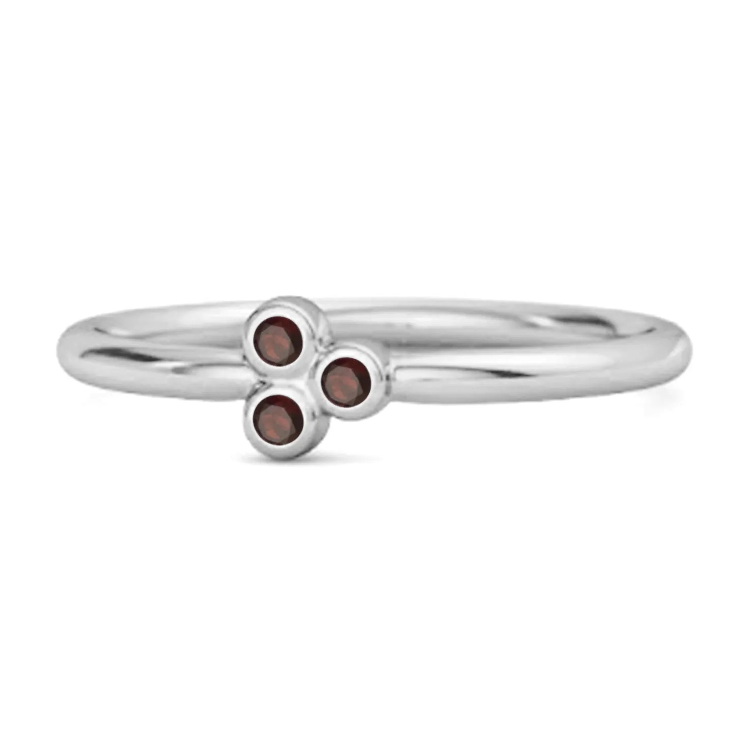 Dainty 0.20 Cts Garnet 925 Sterling Silver Tiny Ring Gift For Her