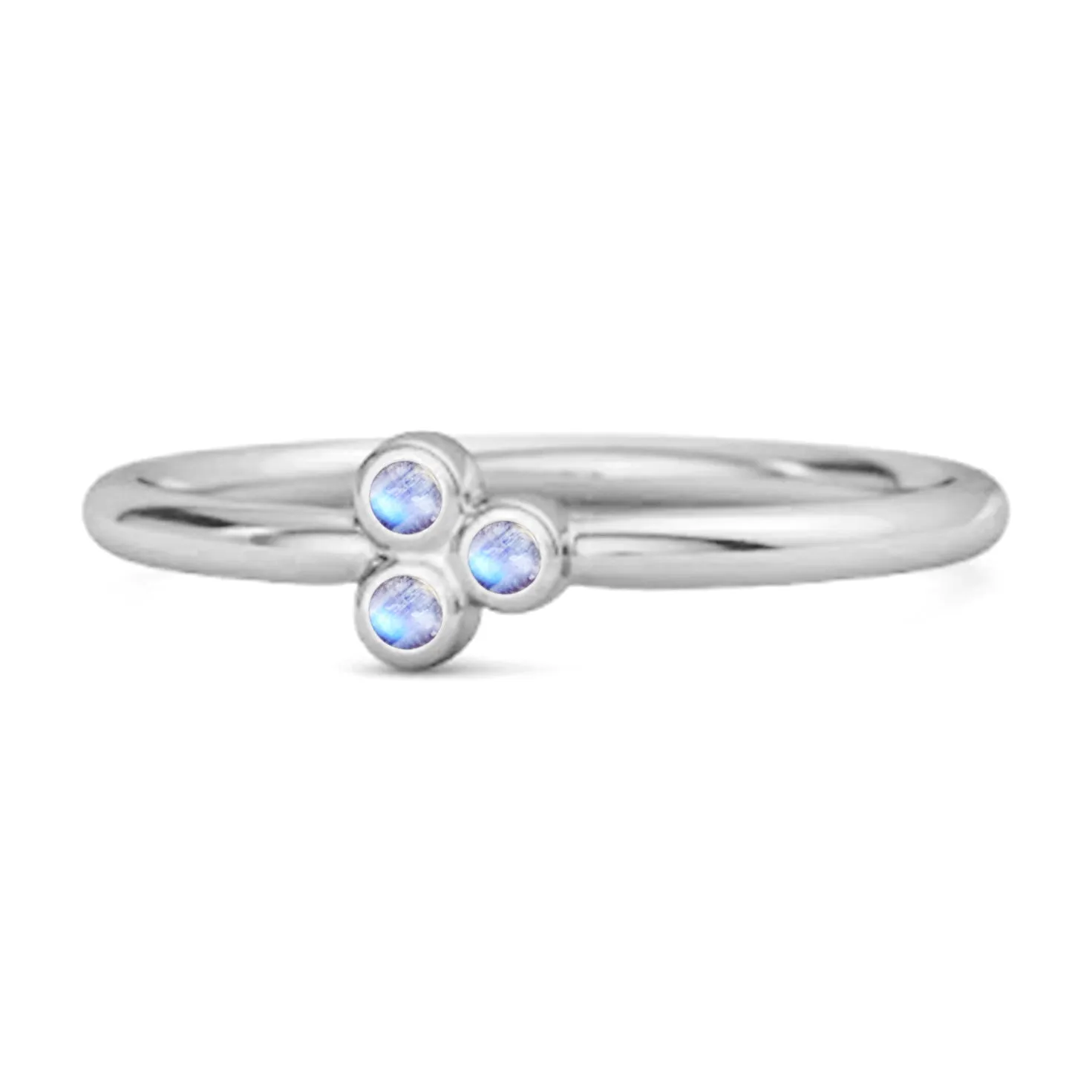 Dainty 0.20 Cts Moonstone 925 Sterling Silver Tiny Ring Gift For Her