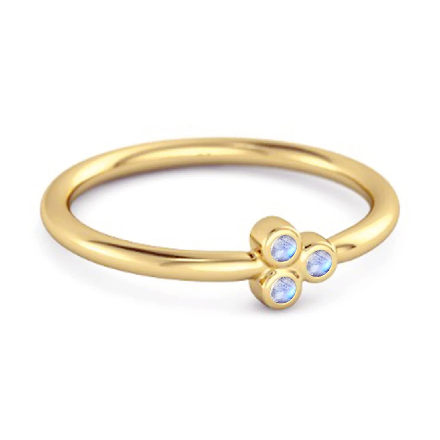 Dainty 0.20 Cts Moonstone 925 Sterling Silver Tiny Ring Gift For Her