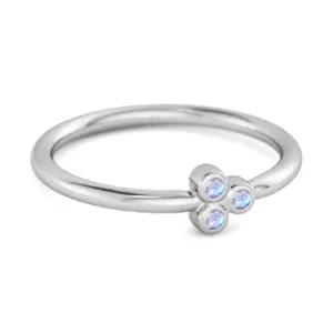 Dainty 0.20 Cts Moonstone 925 Sterling Silver Tiny Ring Gift For Her
