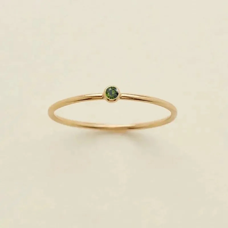 Dainty Birthstone Ring