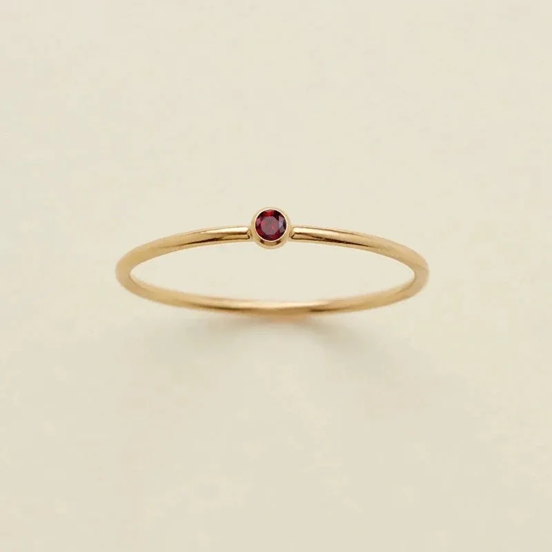 Dainty Birthstone Ring