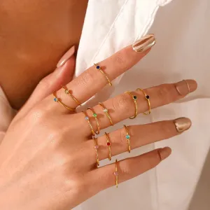 Dainty Birthstone Ring