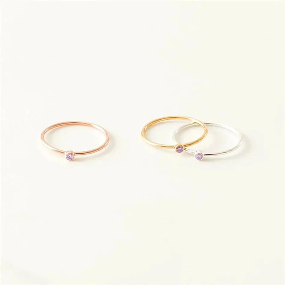 Dainty Birthstone Ring
