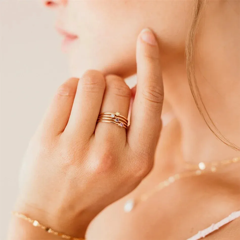 Dainty Birthstone Ring