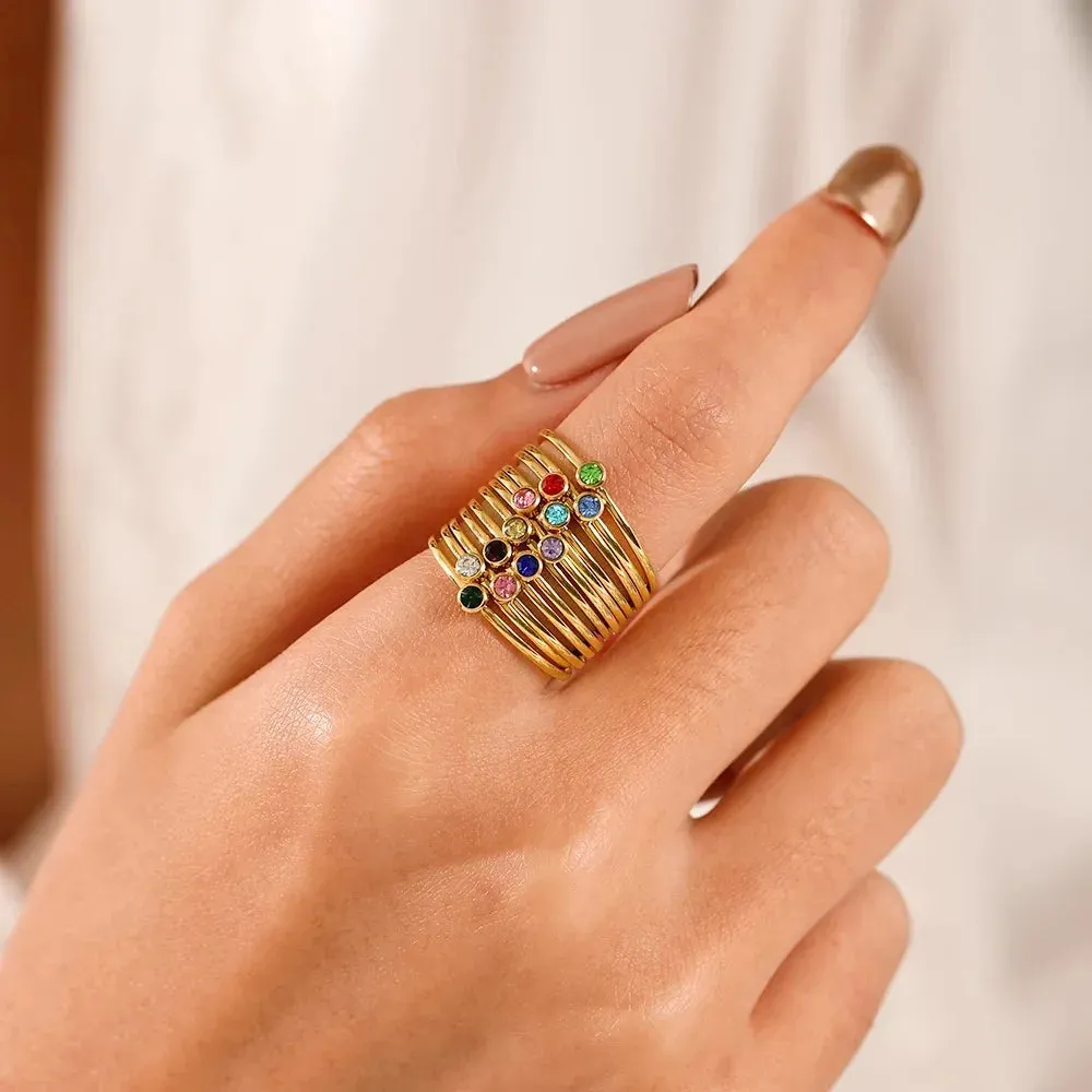 Dainty Birthstone Ring