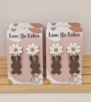 Daisy-Bunny Dangle Earrings
