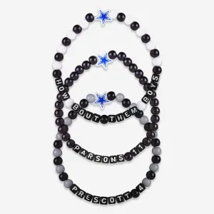 Dak Prescott & Micah Parsons Dallas Cowboys 3 Pack Player Beaded Friendship Bracelet