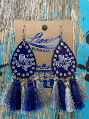 Dallas Cowboys "Cowboys" Tassel Earrings