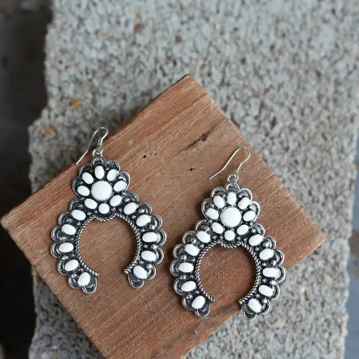 Dangle Conch Earrings In Bone