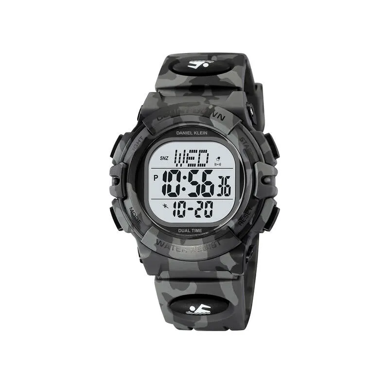 Daniel Klein Men Digital Watch DK-2164-5 Gray Resin Strap