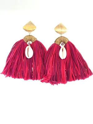 Dark red tassel