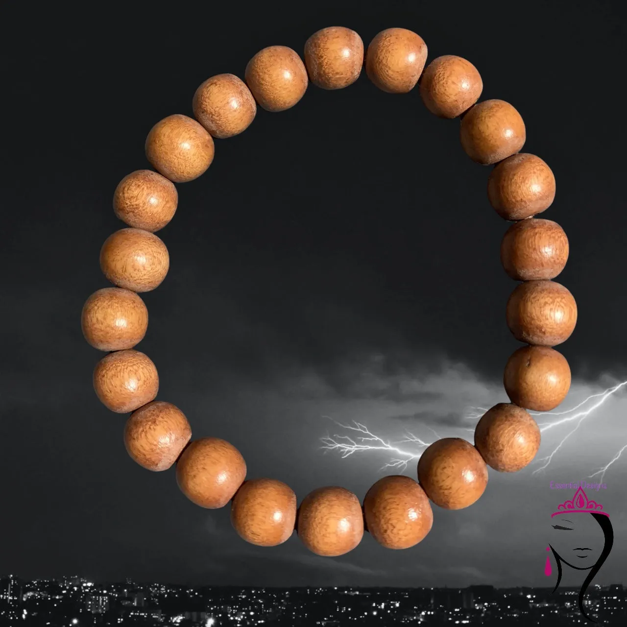 Dark Wooden Elastic Bracelet   #17046