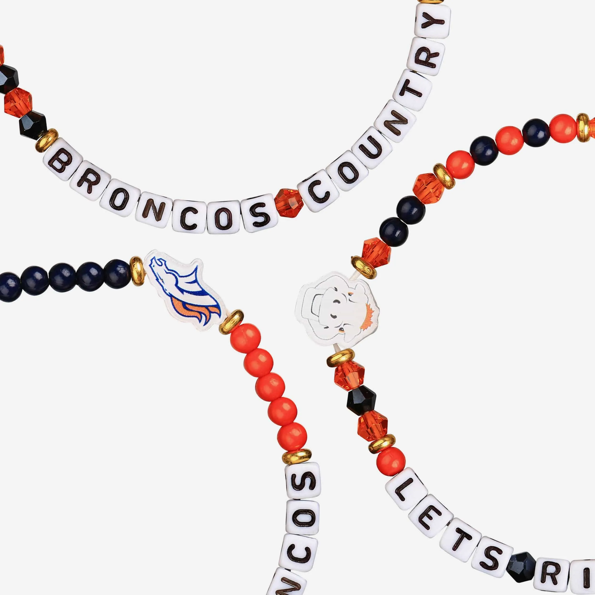 Denver Broncos 3 Pack Friendship Bracelet