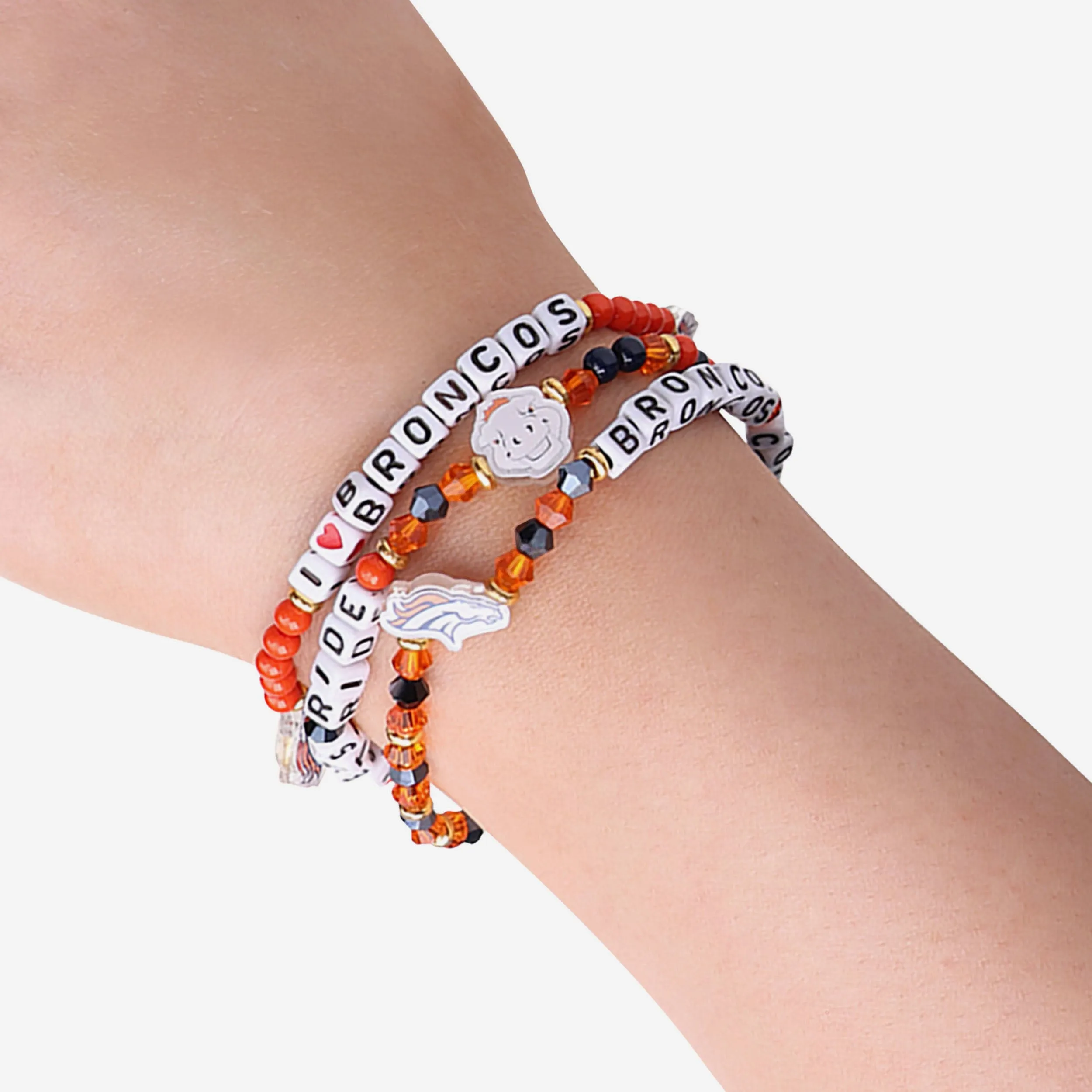 Denver Broncos 3 Pack Friendship Bracelet