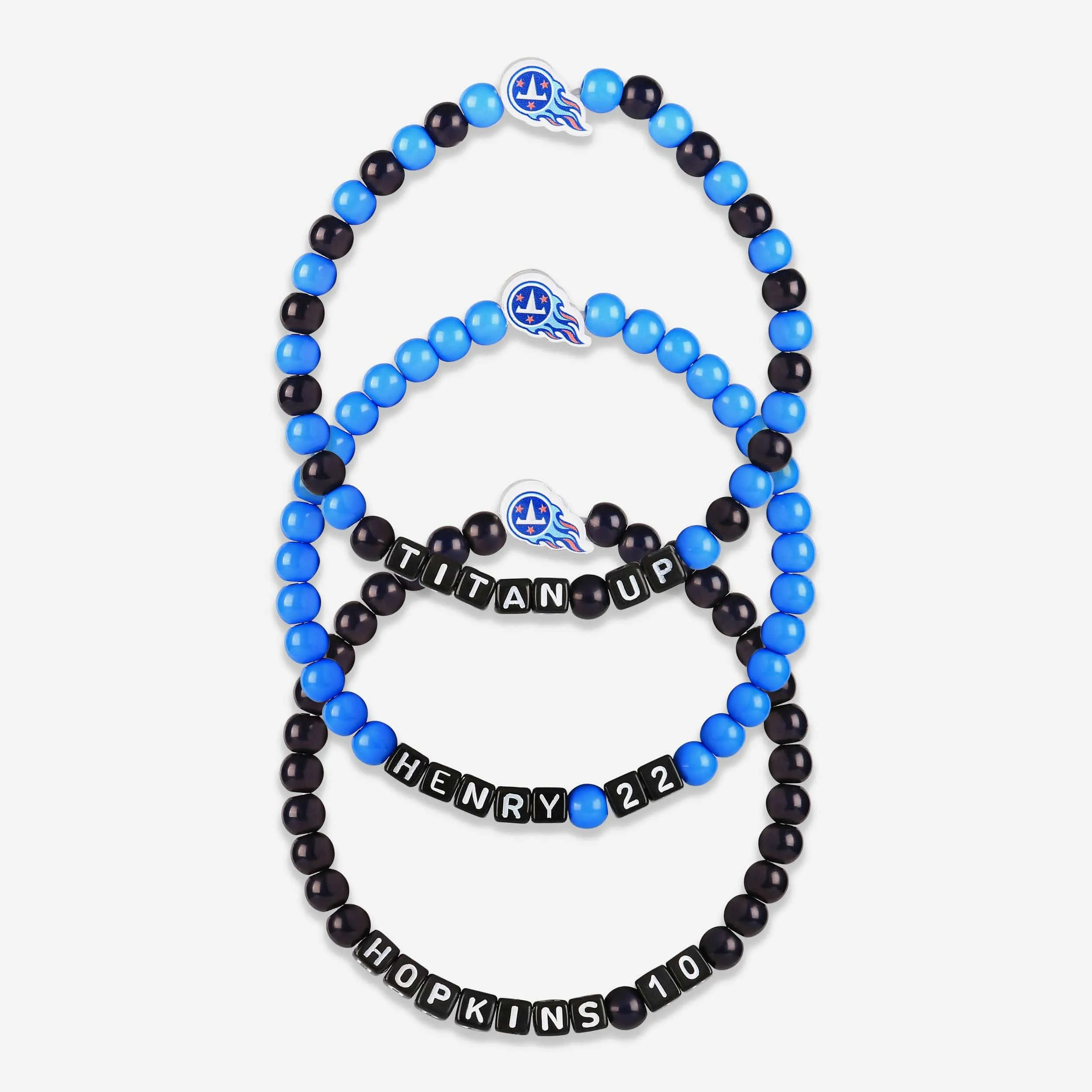 Derrick Henry & DeAndre Hopkins Tennessee Titans 3 Pack Player Beaded Friendship Bracelet