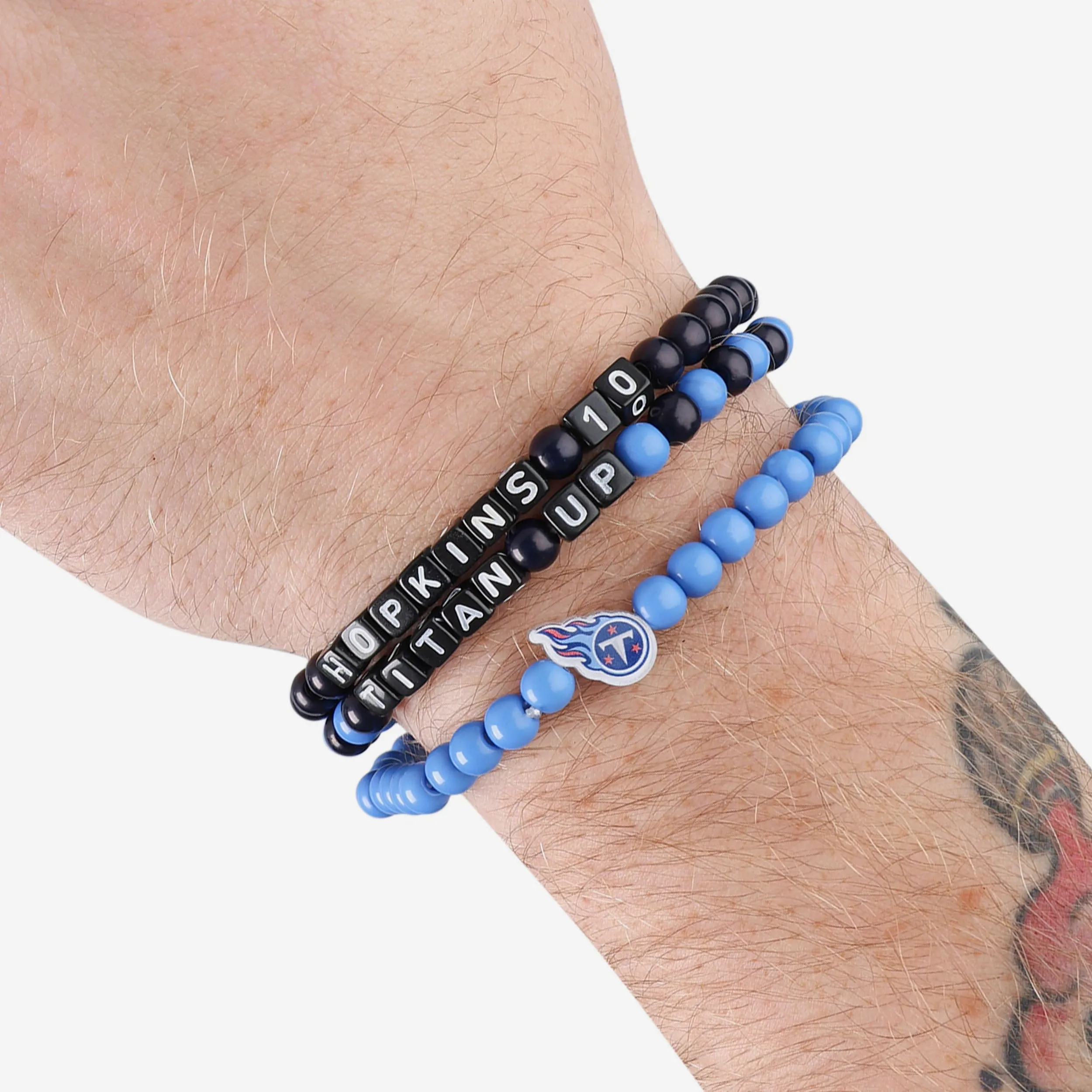 Derrick Henry & DeAndre Hopkins Tennessee Titans 3 Pack Player Beaded Friendship Bracelet
