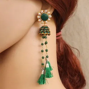 Designer Beaded Pacchi Tassel Earring
