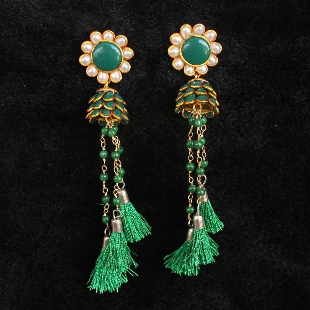Designer Beaded Pacchi Tassel Earring