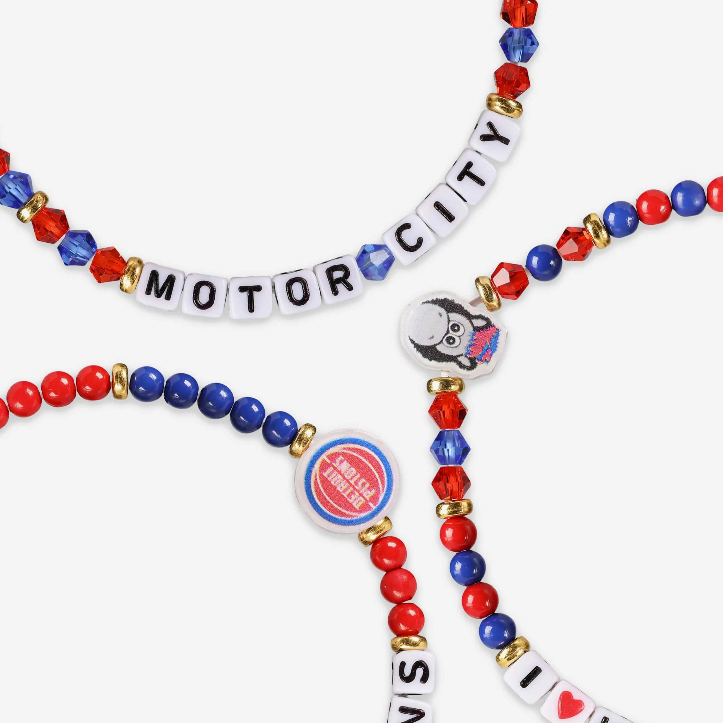 Detroit Pistons 3 Pack Friendship Bracelet