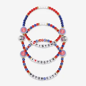 Detroit Pistons 3 Pack Friendship Bracelet
