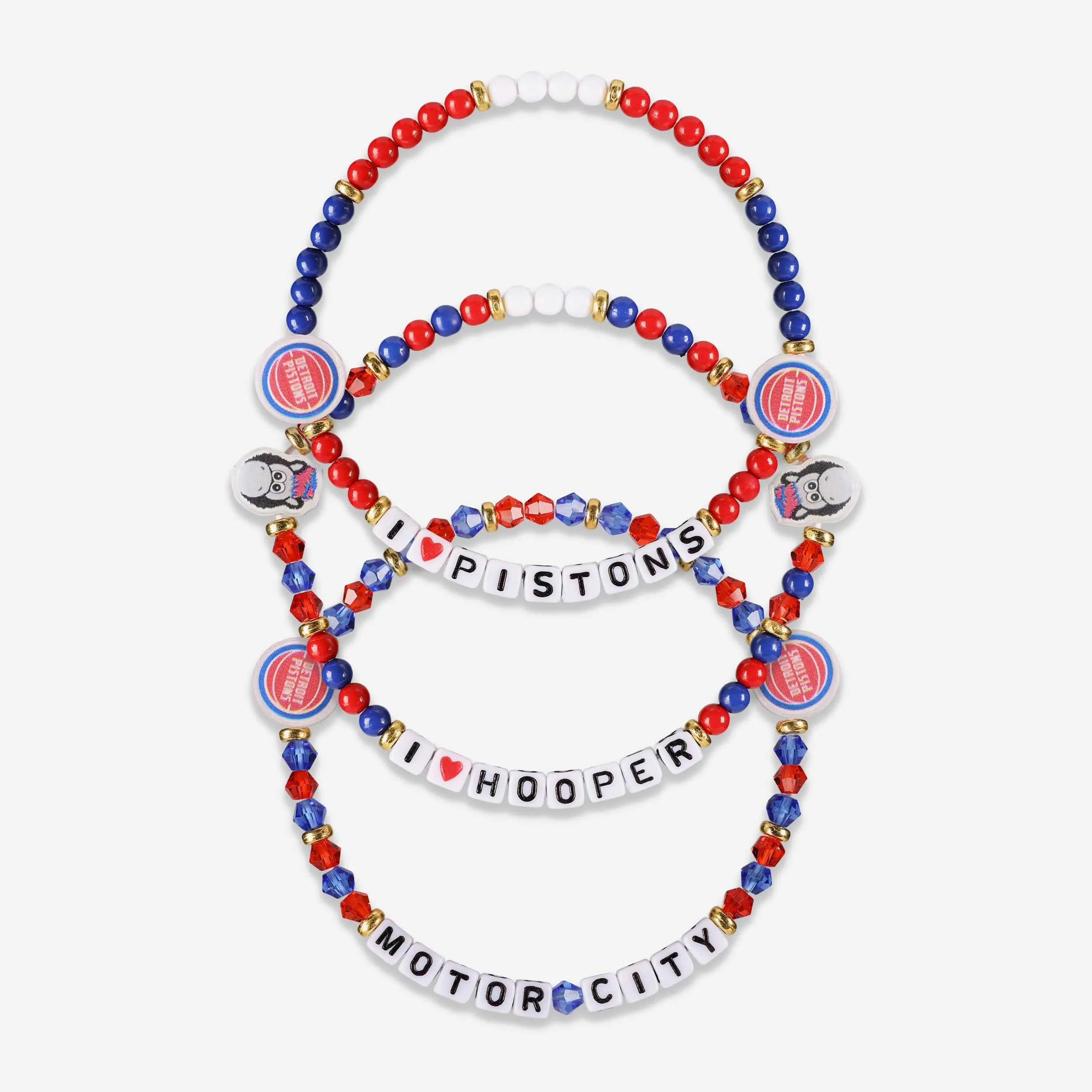 Detroit Pistons 3 Pack Friendship Bracelet