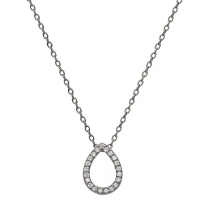 DEWDROP NECKLACE, BR STERLING SILVER