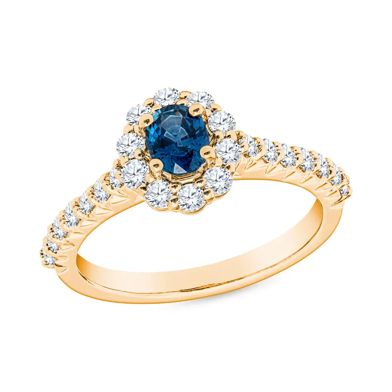 Diamond and Sapphire Gold Ring