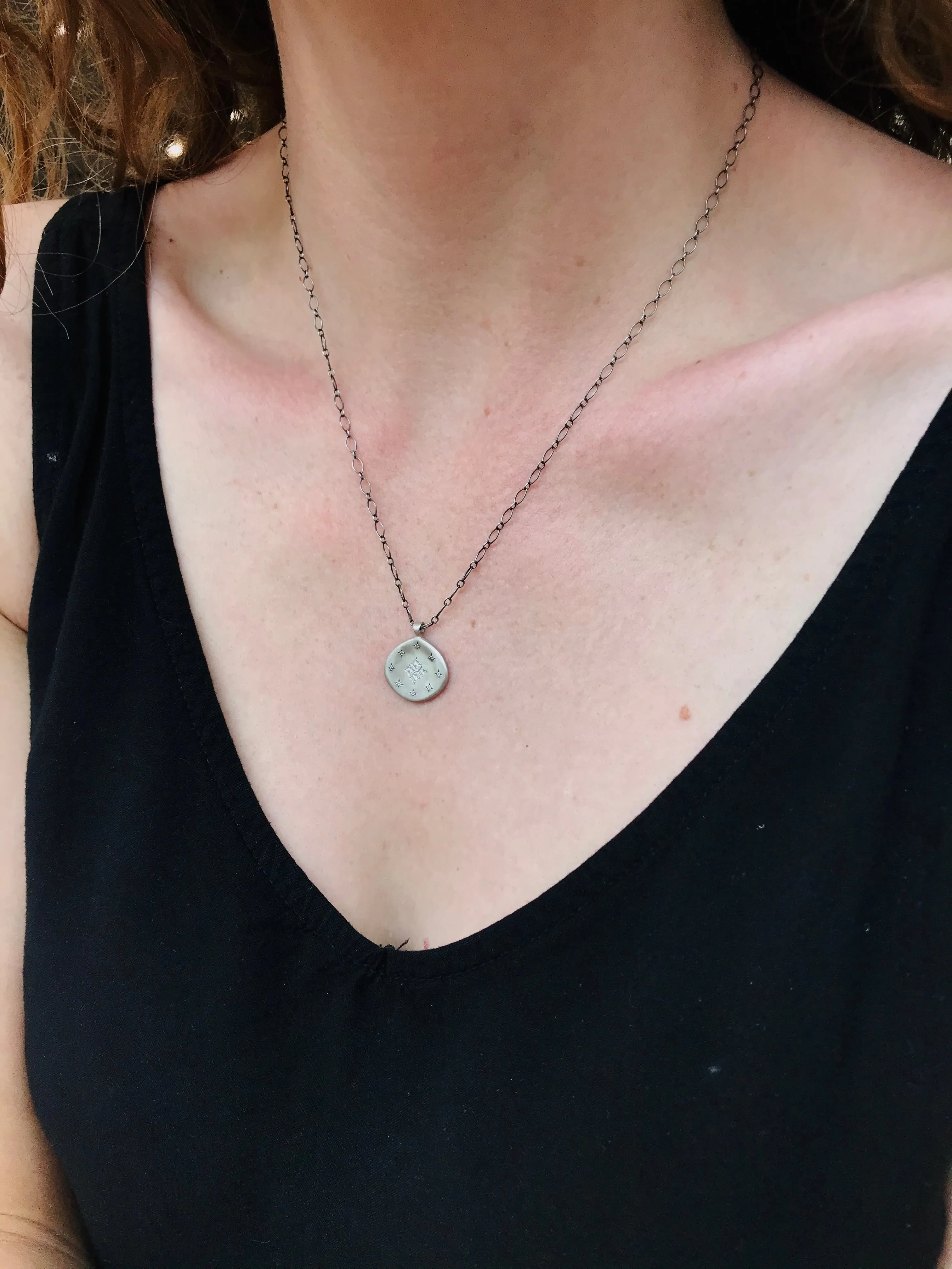 Diamond Four Star Silver Lights Pendant