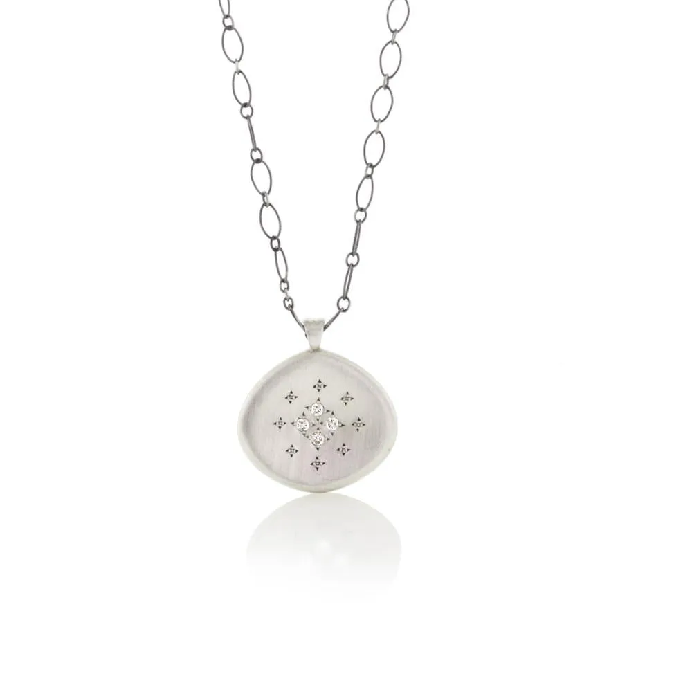 Diamond Four Star Silver Lights Pendant