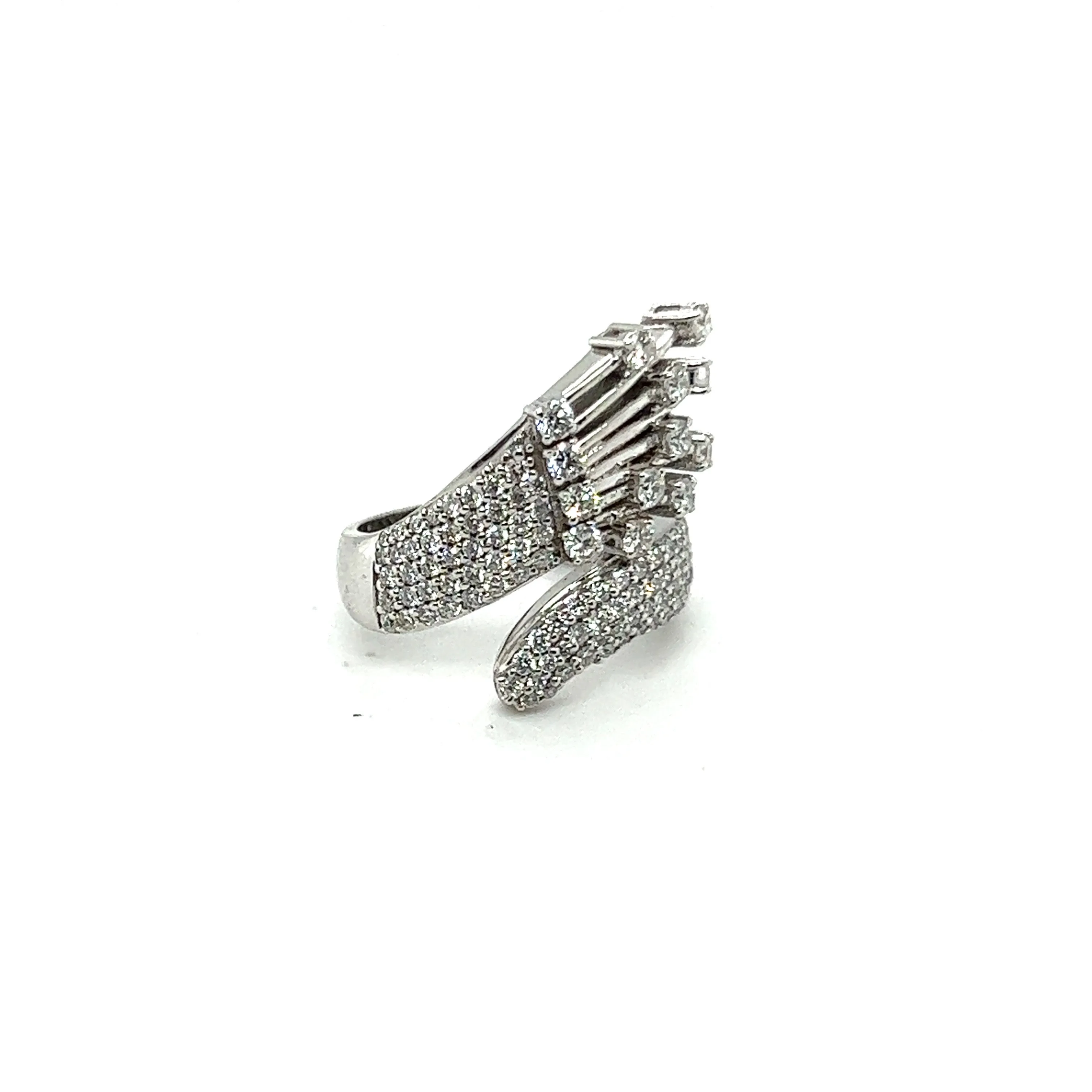 Diamond White Gold Melody Ring