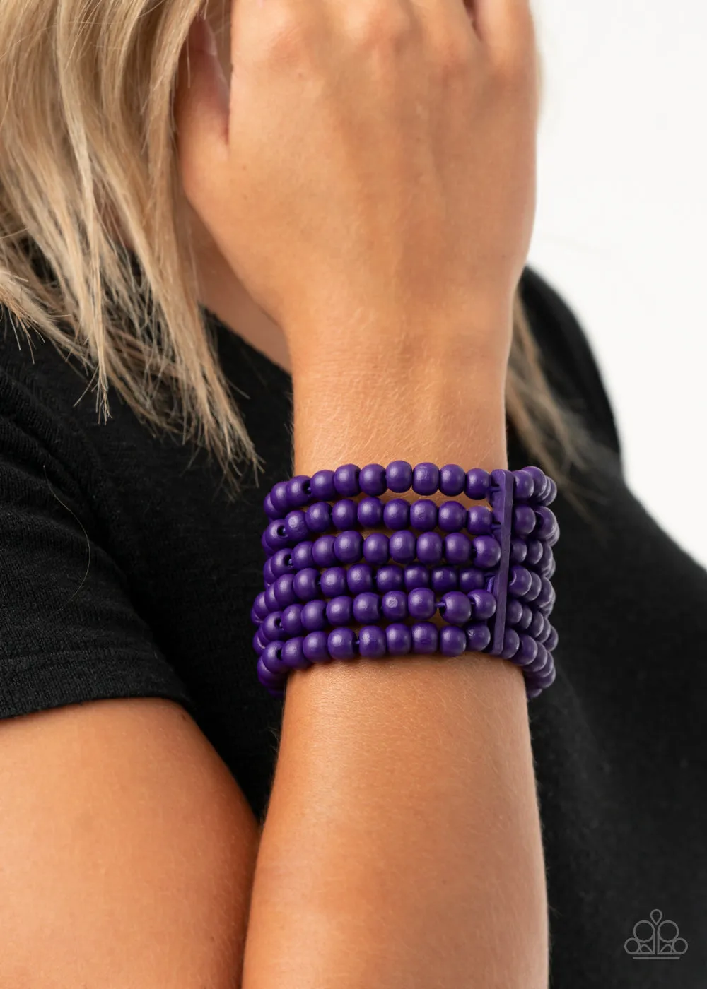 Diving in Maldives - Purple Wood Bracelets